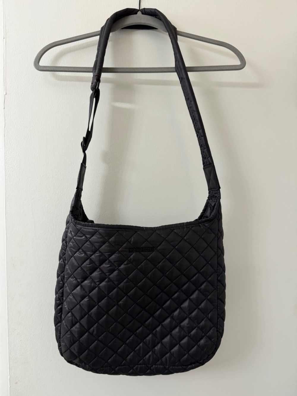 MZ Wallace Black Quilted Crossbody Shoulder Bag